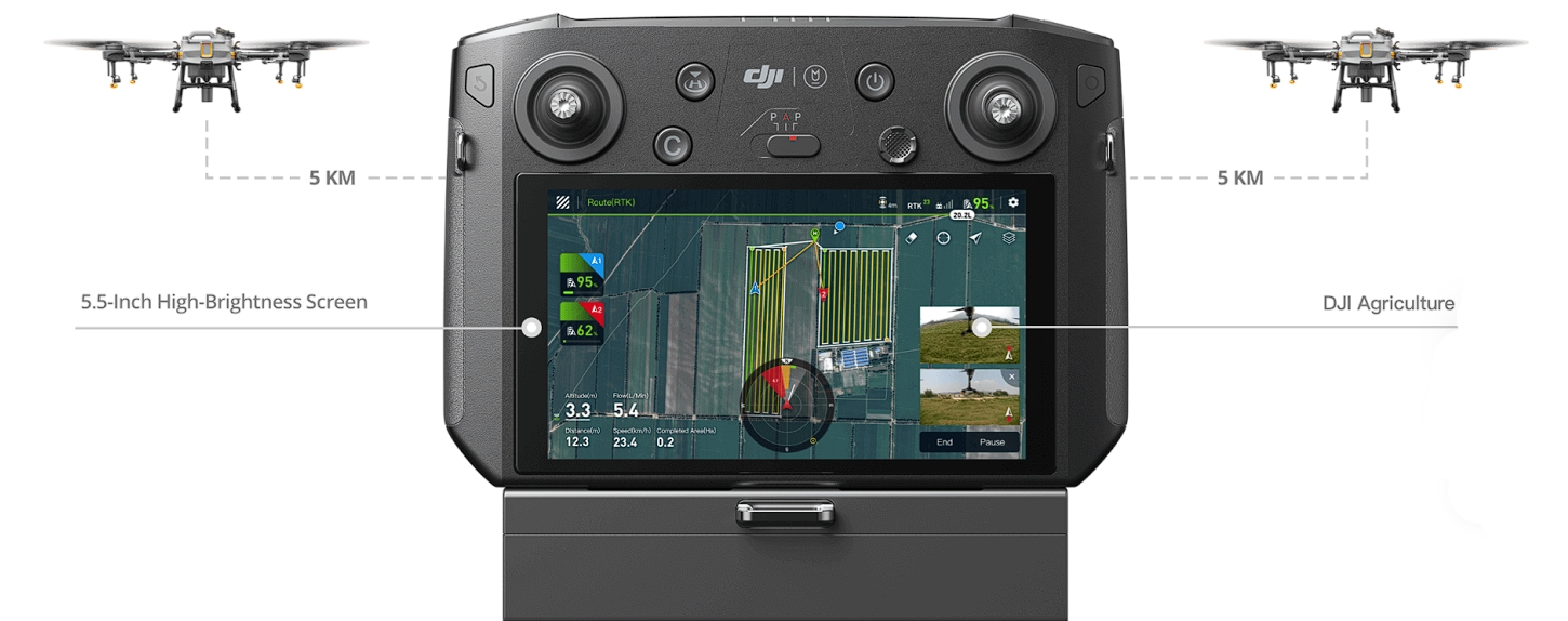 dji agras T10 - aplikace ovladac